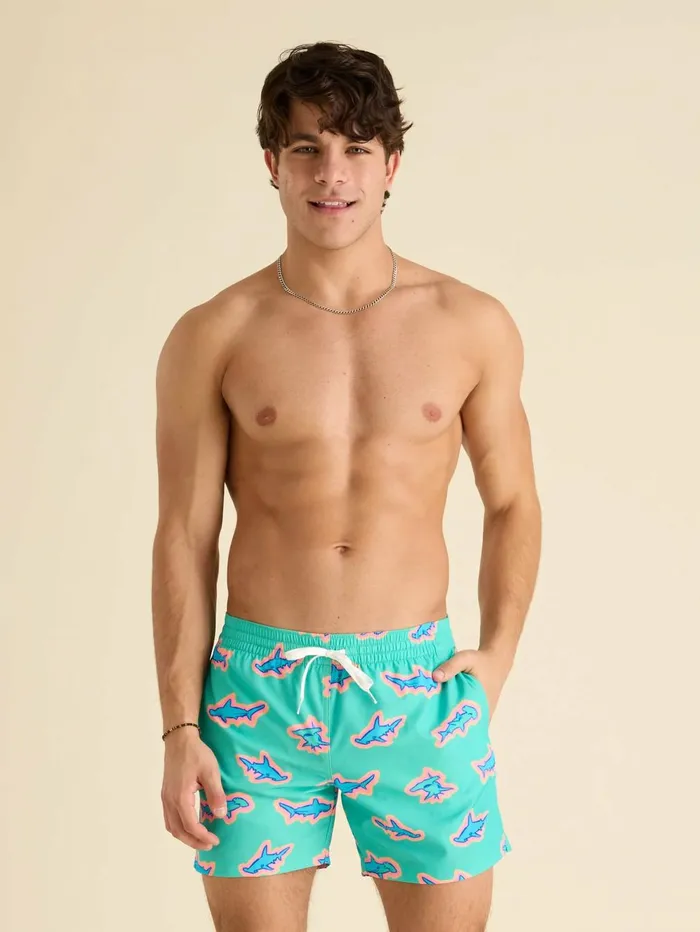 Chubbies Swim Men The Apex Swimmers Teal Sharks