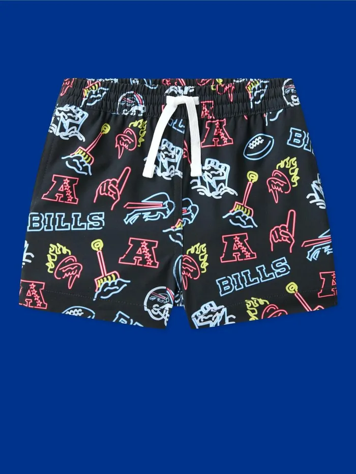 Chubbies Toddler 6m6 Swim The Neon Bills Buffalo Bills Black