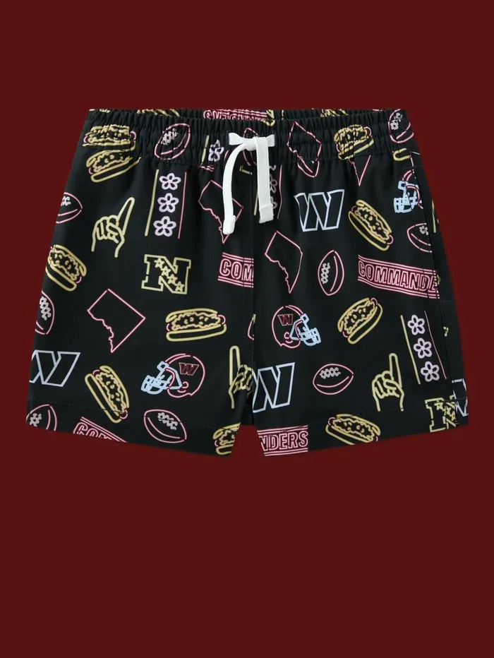 Chubbies Toddler 6m6 Swim The Neon Commanders Washington Commanders Black