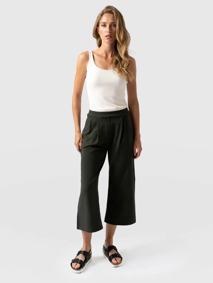 City Culotte 8211 Khaki Pleats Khaki Pleats Women Saint And Sofia Shorts