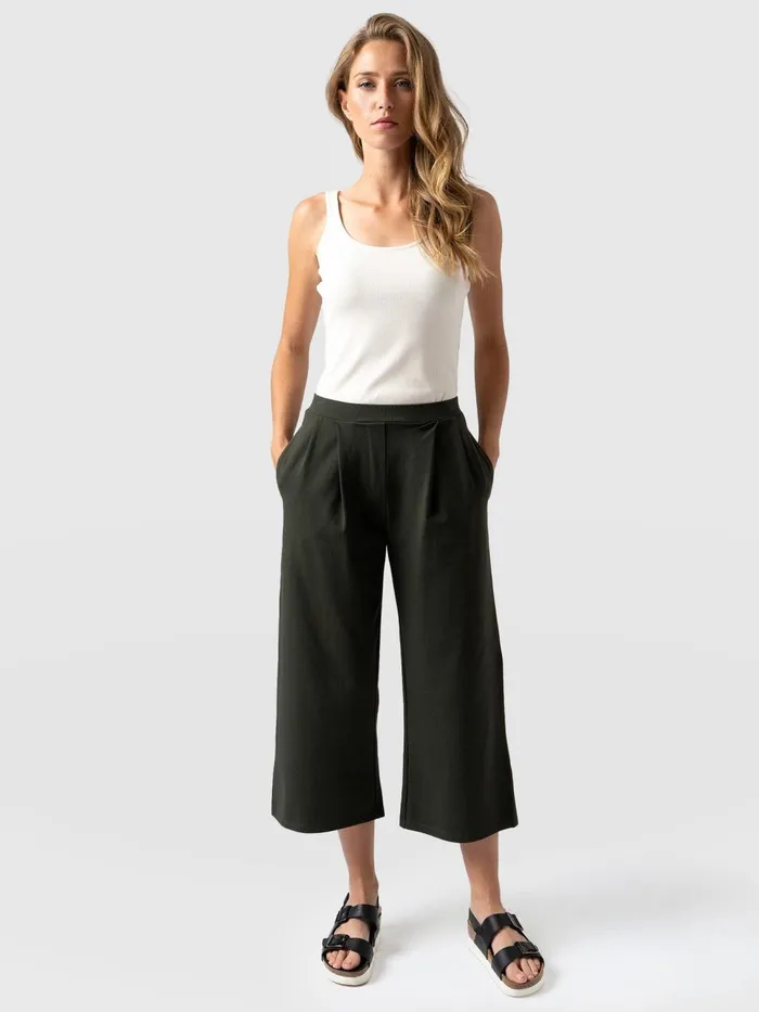 City Culotte 8211 Khaki Pleats Khaki Pleats Women Saint And Sofia Shorts