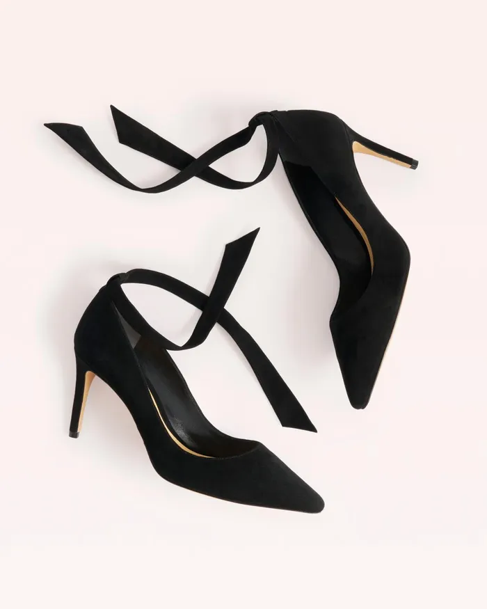 Clarita 85 Suede Pump Alexandre Birman Black Women Alexandre Birman Pumps