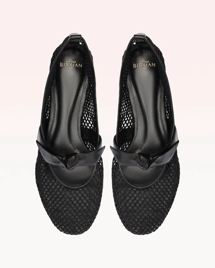 Clarita Ballerina Mesh Black Black Women Alexandre Birman Flats