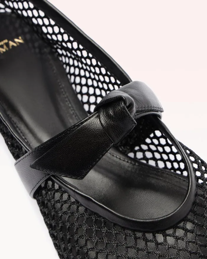 Clarita Ballerina Mesh Black Black Women Alexandre Birman Flats