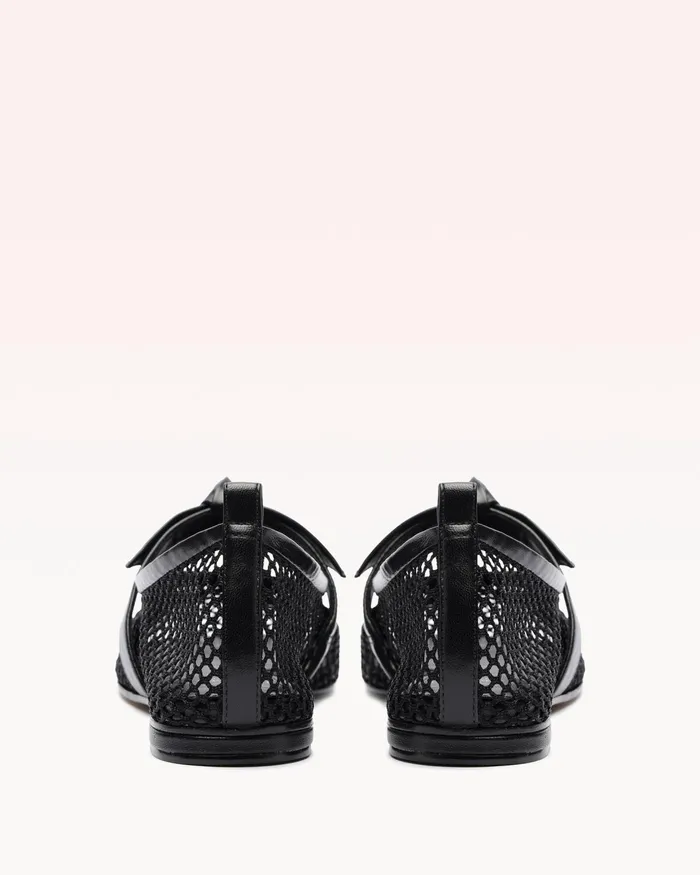 Clarita Ballerina Mesh Black Black Women Alexandre Birman Flats