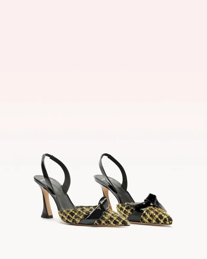 Clarita Bell Slingback 85 Tweed Oro Alexandre Birman Clarita Slingback Oro Women Alexandre Birman Pumps