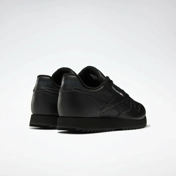 Classic Leather Mens Reebok Classic Leather Ripple Shoes Black