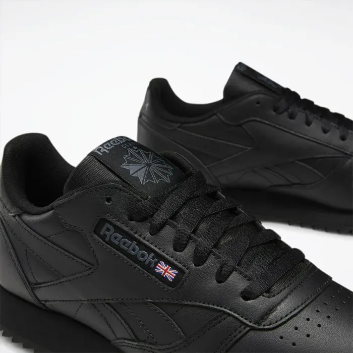 Classic Leather Mens Reebok Classic Leather Ripple Shoes Black