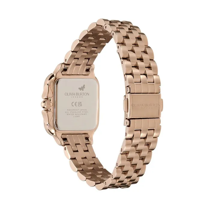 Classic Watches Women Olivia Burton 28mm Grosvenor Blush and Carnation Gold Bracelet Watch
