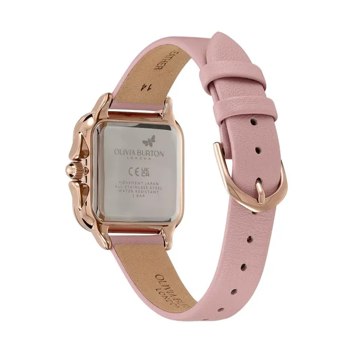 Classic Watches Women Olivia Burton 28mm Grosvenor Rose Gold and Mellow Rose Leather Strap Watch