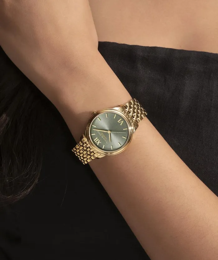 Classic Watches Women Olivia Burton 32mm Swirl Sage Green and Gold Bracelet Watch