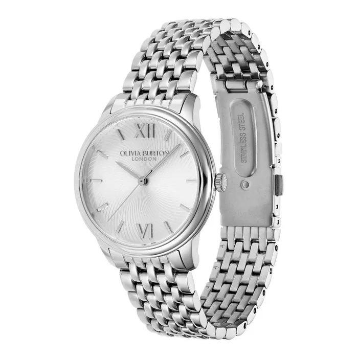 Classic Watches Women Olivia Burton 32mm Swirl Silver Bracelet Watch