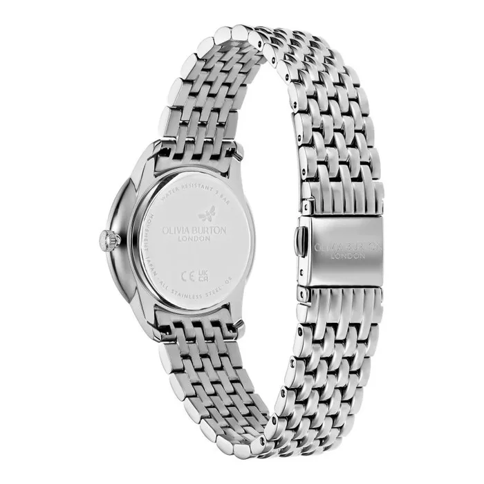 Classic Watches Women Olivia Burton 32mm Swirl Silver Bracelet Watch