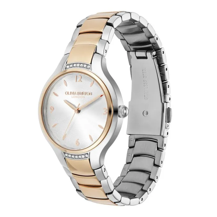 Classic Watches Women Olivia Burton 34mm Lea White and Two Tone Bracelet Watch