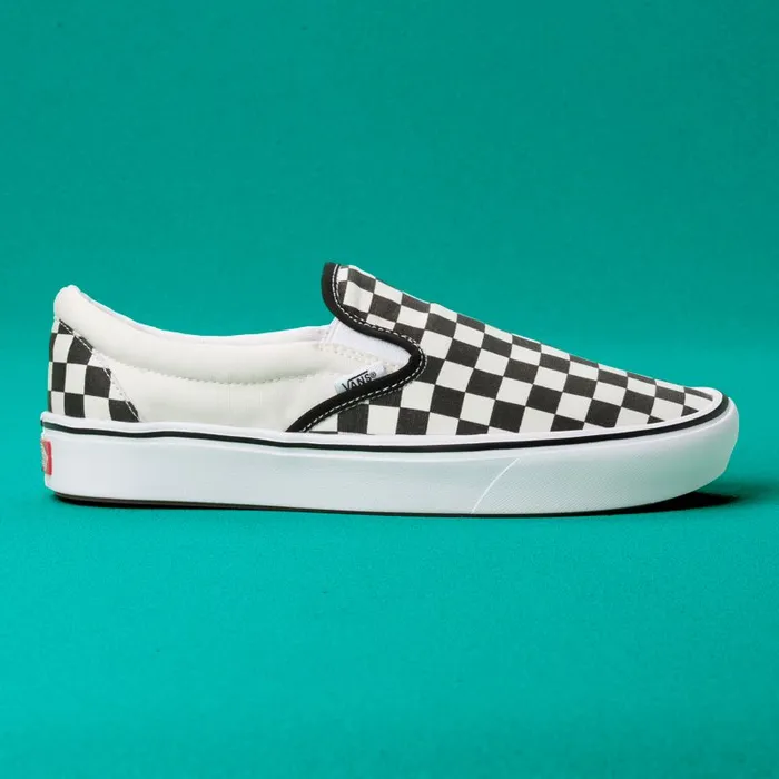 Classics Shoes Men Vans ComfyCush Checkerboard SlipOn Blackoff White Classics Shoes Men Vans ComfyCush Checkerboard SlipOn Blackoff White
