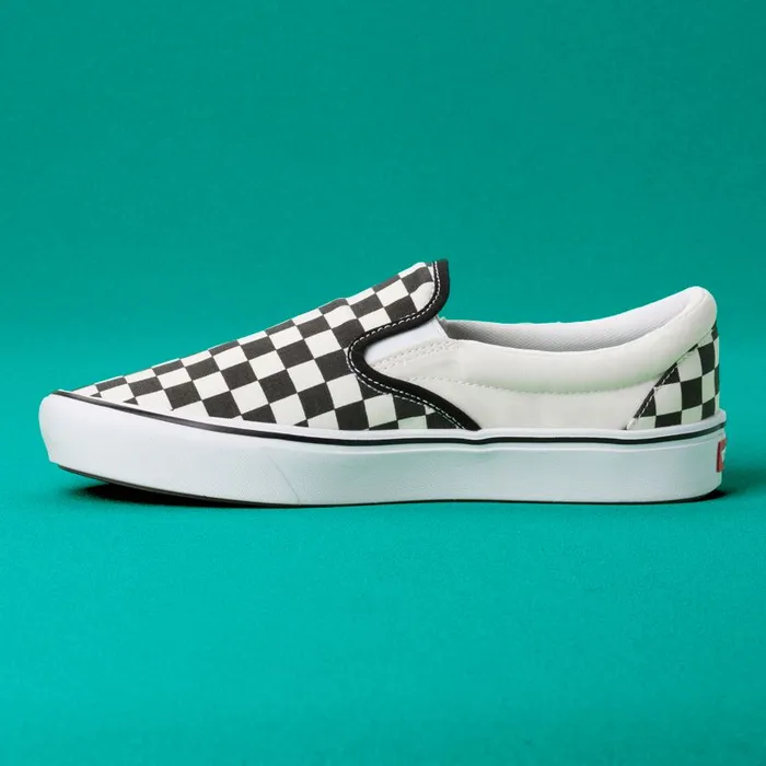 Classics Shoes Men Vans ComfyCush Checkerboard SlipOn Blackoff White Classics Shoes Men Vans ComfyCush Checkerboard SlipOn Blackoff White