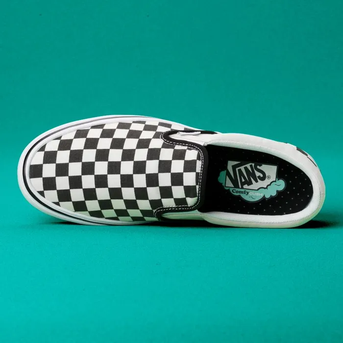 Classics Shoes Men Vans ComfyCush Checkerboard SlipOn Blackoff White Classics Shoes Men Vans ComfyCush Checkerboard SlipOn Blackoff White