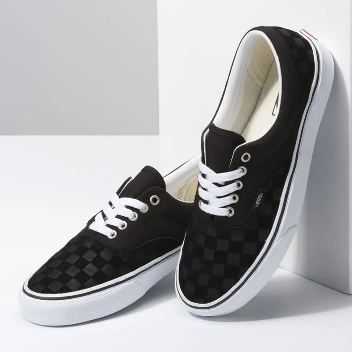 Classics Shoes Men Vans Deboss Checkerboard Era Blacktrue White Classics Shoes Men Vans Deboss Checkerboard Era Blacktrue White