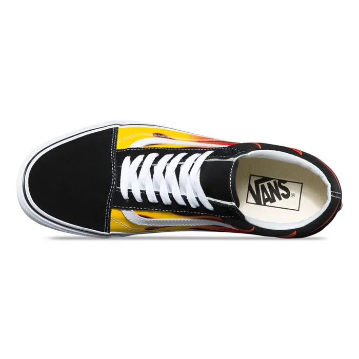 Classics Shoes Men Vans Flame Old Skool Blackblacktrue White Classics Shoes Men Vans Flame Old Skool Blackblacktrue White