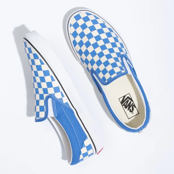 Classics Shoes MenWomen Vans Checkerboard Classic SlipOn Nebulas Bluetrue White Classics Shoes MenWomen Vans Checkerboard Classic SlipOn Nebulas Bluetrue White