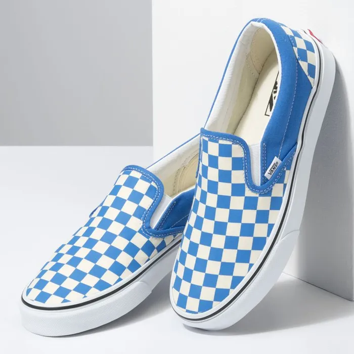 Classics Shoes MenWomen Vans Checkerboard Classic SlipOn Nebulas Bluetrue White Classics Shoes MenWomen Vans Checkerboard Classic SlipOn Nebulas Bluetrue White