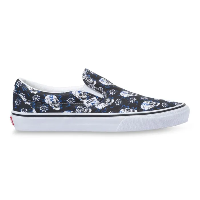 Classics Shoes MenWomen Vans Flash Skulls Classic SlipOn Blacktrue White Classics Shoes MenWomen Vans Flash Skulls Classic SlipOn Blacktrue White