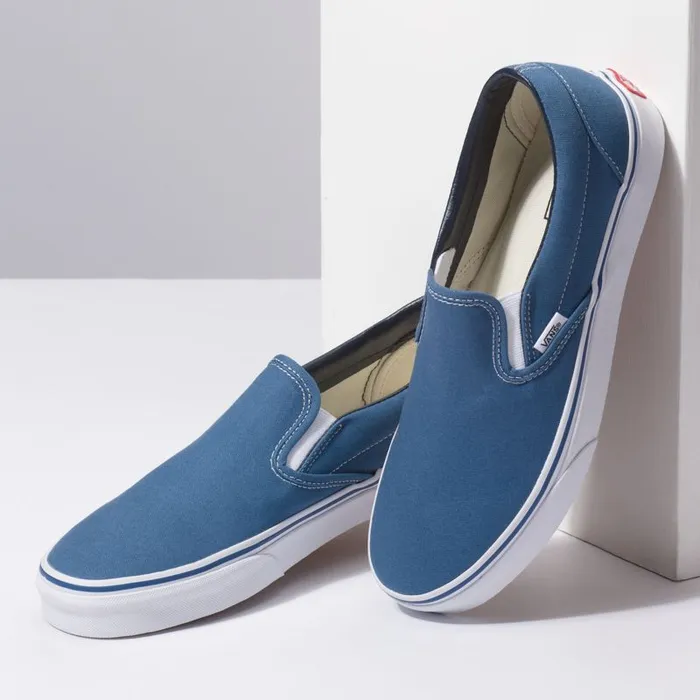 Classics Shoes MenWomen Vans SlipOn Navy Classics Shoes MenWomen Vans SlipOn Navy