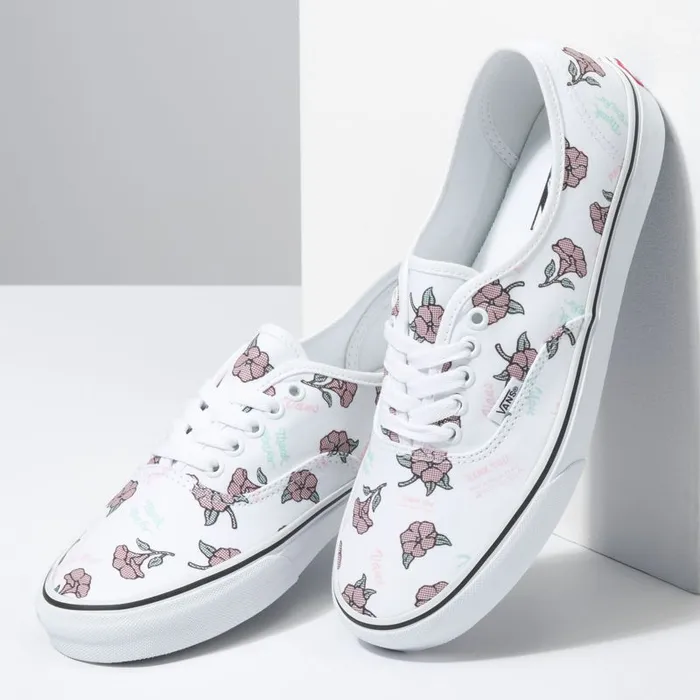 Classics Shoes MenWomen Vans Thank You Floral Authentic True Whitetrue White Classics Shoes MenWomen Vans Thank You Floral Authentic True Whitetrue White