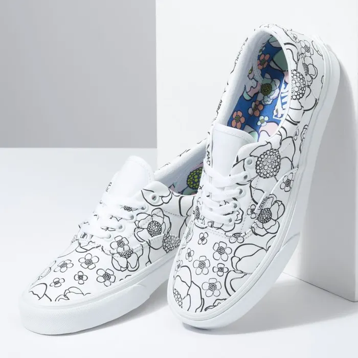 Classics Shoes MenWomen Vans UColor Era Floraltrue White Classics Shoes MenWomen Vans UColor Era Floraltrue White