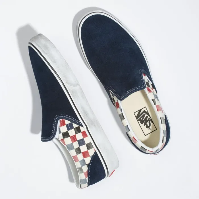 Classics Shoes MenWomen Vans Washed SlipOn Dress Blueschili Pepper Classics Shoes MenWomen Vans Washed SlipOn Dress Blueschili Pepper