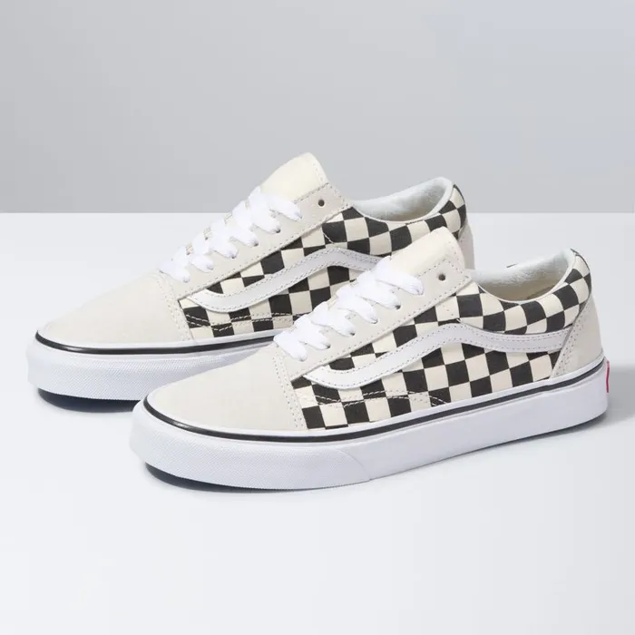 Classics Shoes Women Vans Checkerboard Old Skool Whiteblack