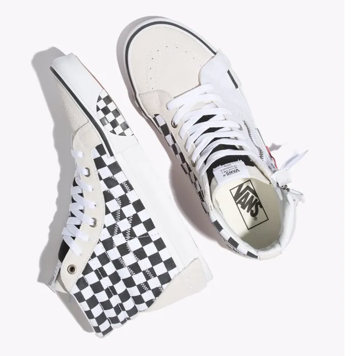 Classics Shoes Women Vans Checkerboard Sk8Hi Reissue Cap True Whiteblack Classics Shoes Women Vans Checkerboard Sk8Hi Reissue Cap True Whiteblack