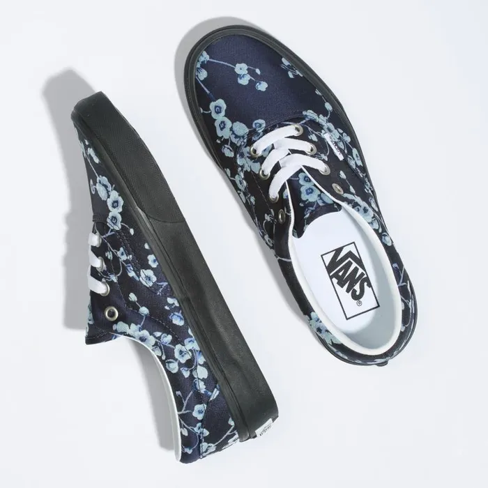 Classics Shoes Women Vans Florals Era Blueblack Classics Shoes Women Vans Florals Era Blueblack