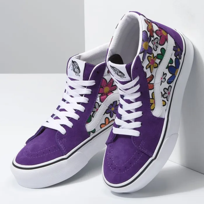 Classics Shoes Women Vans Glitter Daisies Sk8Hi Platform 20 Rainbowtrue White Classics Shoes Women Vans Glitter Daisies Sk8Hi Platform 20 Rainbowtrue White