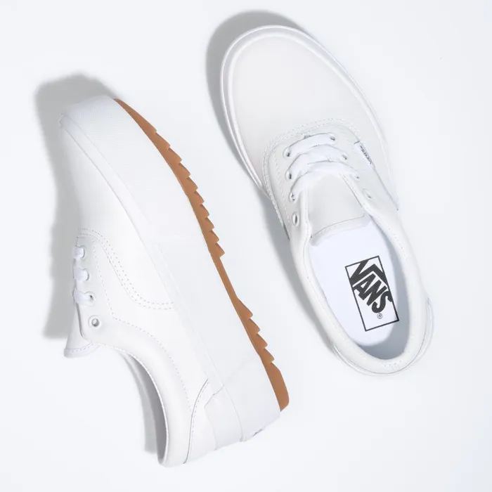 Classics Shoes Women Vans Leather Era Stacked True Whitetrue White Classics Shoes Women Vans Leather Era Stacked True Whitetrue White