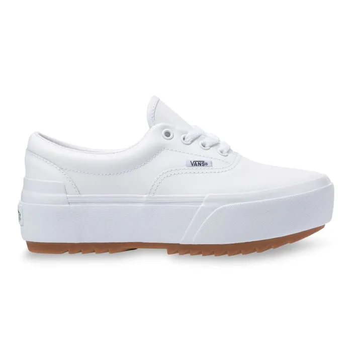 Classics Shoes Women Vans Leather Era Stacked True Whitetrue White Classics Shoes Women Vans Leather Era Stacked True Whitetrue White
