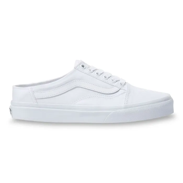 Classics Shoes Women Vans Old Skool Mule Whitetrue White Classics Shoes Women Vans Old Skool Mule Whitetrue White