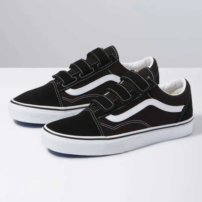 Classics Shoes Women Vans Suede Canvas Old Skool V Blacktrue White