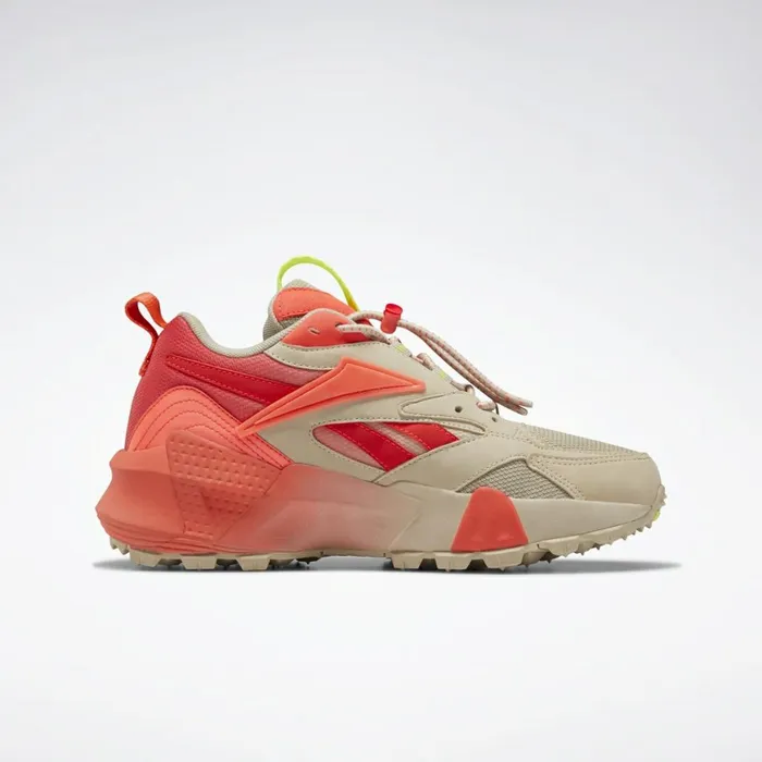 Classics Shoes Womens Reebok Aztrek Double Mix Trail Shoes Light Sand Neon Red Neon Lime