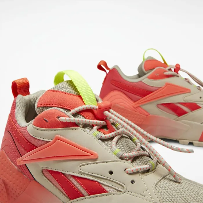 Classics Shoes Womens Reebok Aztrek Double Mix Trail Shoes Light Sand Neon Red Neon Lime