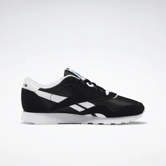 Classics Shoes Womens Reebok Classic Nylon Shoes Black Black White
