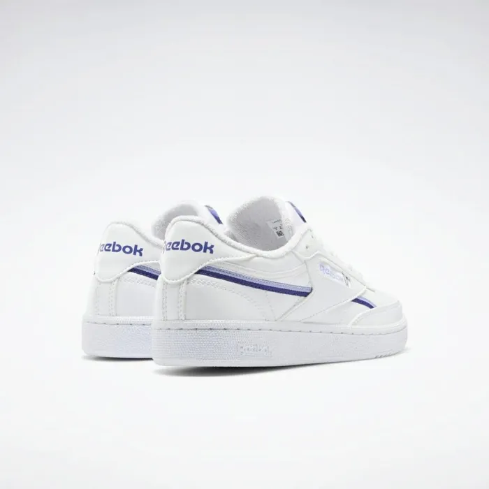 Classics Shoes Womens Reebok Club C 85 Vegan Shoes Ftwr White Lilac Glow Bold Purple