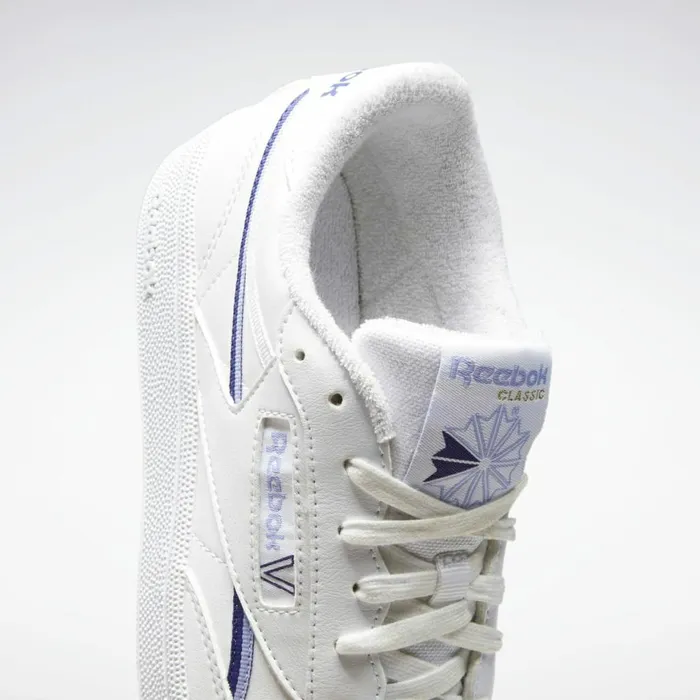 Classics Shoes Womens Reebok Club C 85 Vegan Shoes Ftwr White Lilac Glow Bold Purple