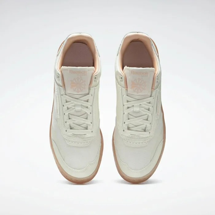 Classics Shoes Womens Reebok Club C Legacy Shoes White Aura Orange Twisted Coral