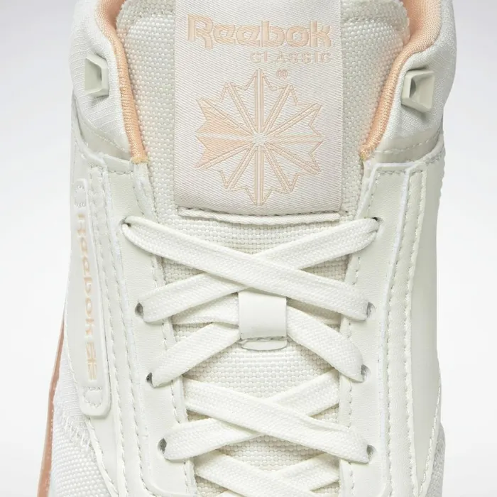 Classics Shoes Womens Reebok Club C Legacy Shoes White Aura Orange Twisted Coral