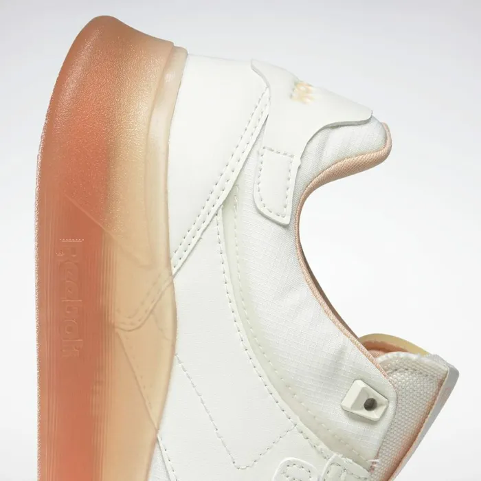 Classics Shoes Womens Reebok Club C Legacy Shoes White Aura Orange Twisted Coral