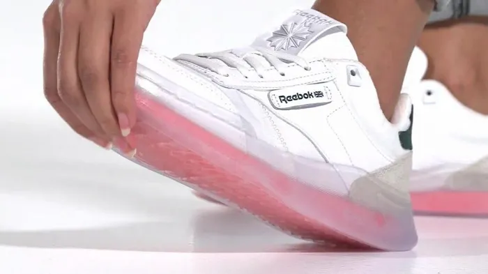 Classics Shoes Womens Reebok Club C Legacy Shoes White Twisted Coral Forest Green