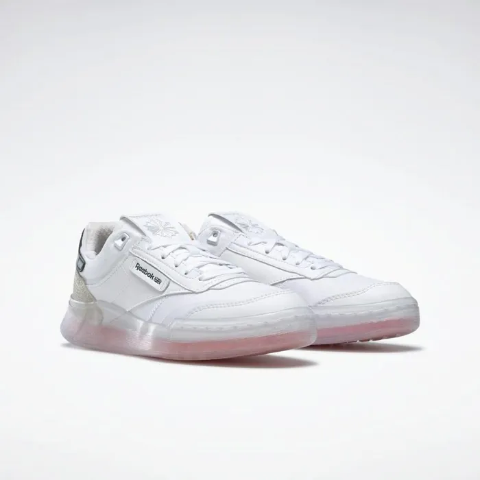 Classics Shoes Womens Reebok Club C Legacy Shoes White Twisted Coral Forest Green