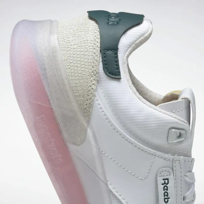 Classics Shoes Womens Reebok Club C Legacy Shoes White Twisted Coral Forest Green