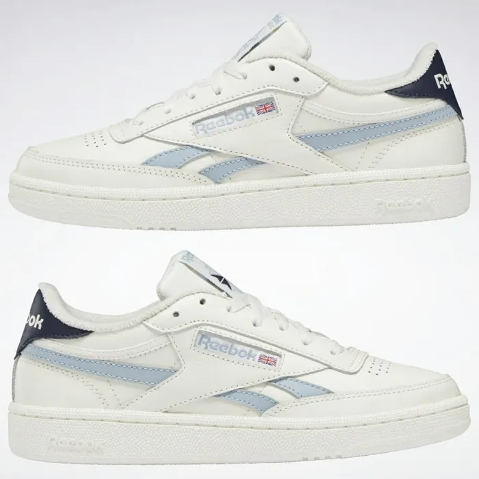 Classics Shoes Womens Reebok Club C Revenge Shoes Chalk Gable Grey Vector Navy